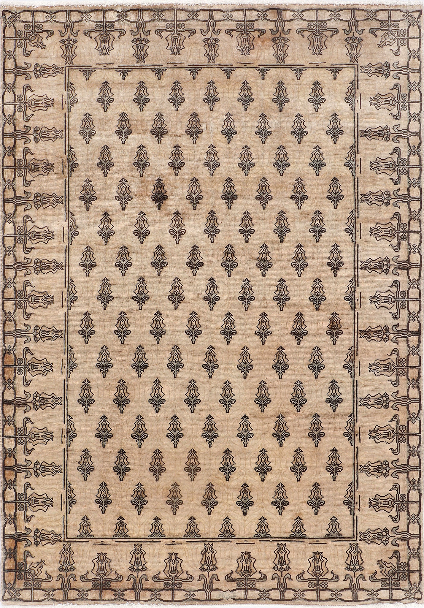 Uzbek Rug (3.11 x 5.8)ft