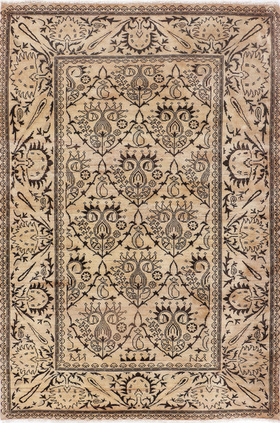 Uzbek Rug (4.1 x 6.3)ft
