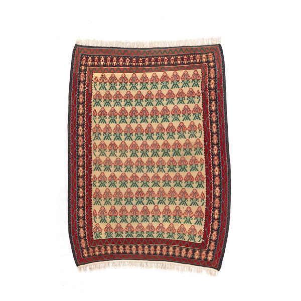 Senneh Kilim (3.6 x 4.7)ft